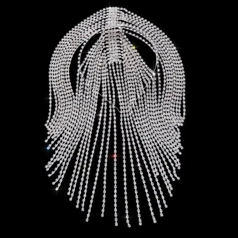 Rhinestone Wig Chain Hair Clips | Fashionsarah.com