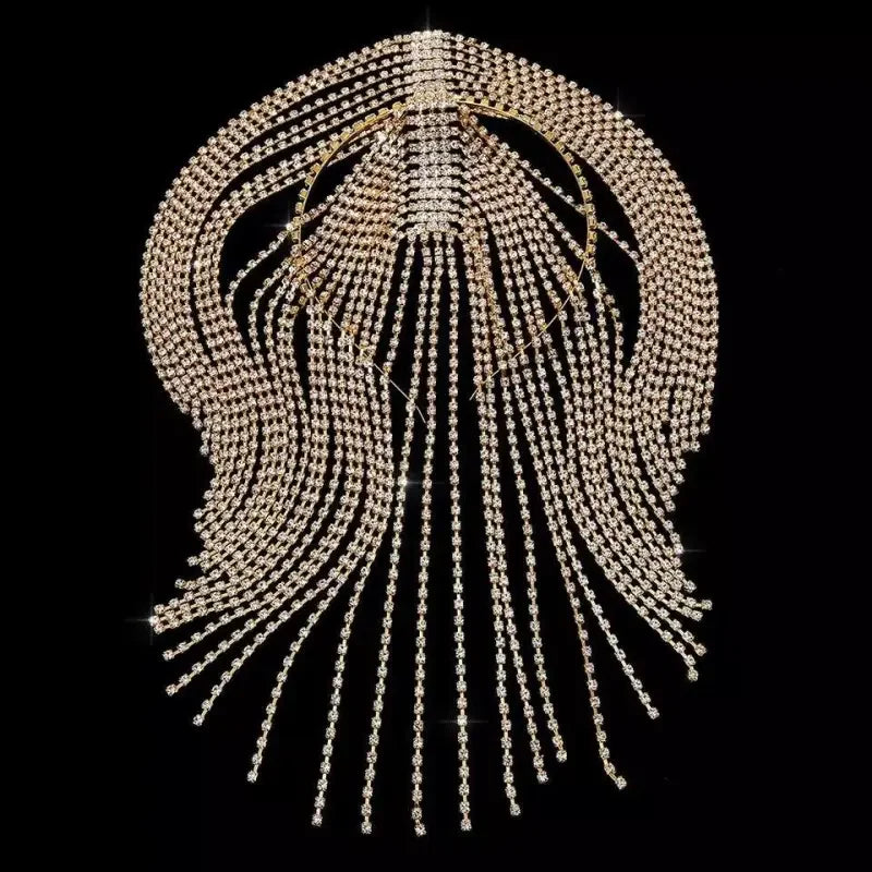 Rhinestone Wig Chain Hair Clips | Fashionsarah.com