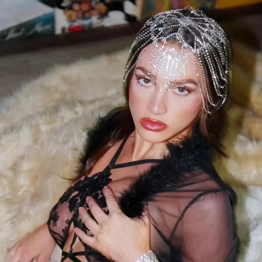 Rhinestone Flapper Cap Jewelry | Fashionsarah.com