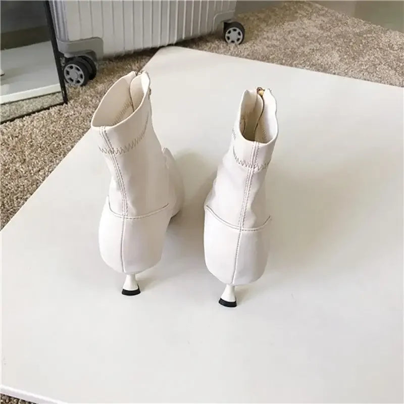 Satin Ankle Fashion Zip Boots | Fashionsarah.com