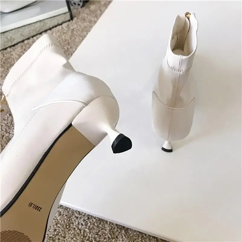 Satin Ankle Fashion Zip Boots | Fashionsarah.com