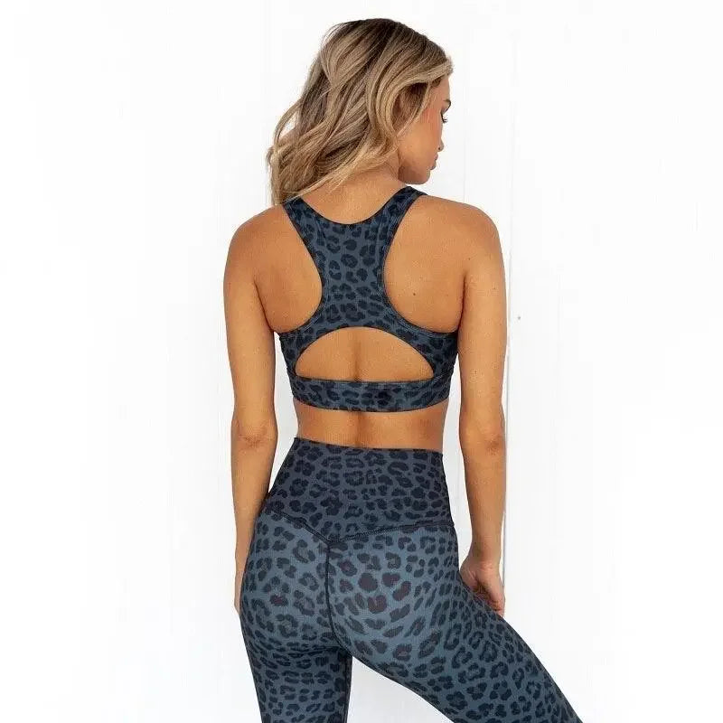 Blue Leopard Legging Set | Fashionsarah.com