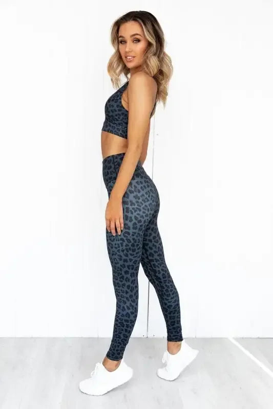 Blue Leopard Legging Set | Fashionsarah.com