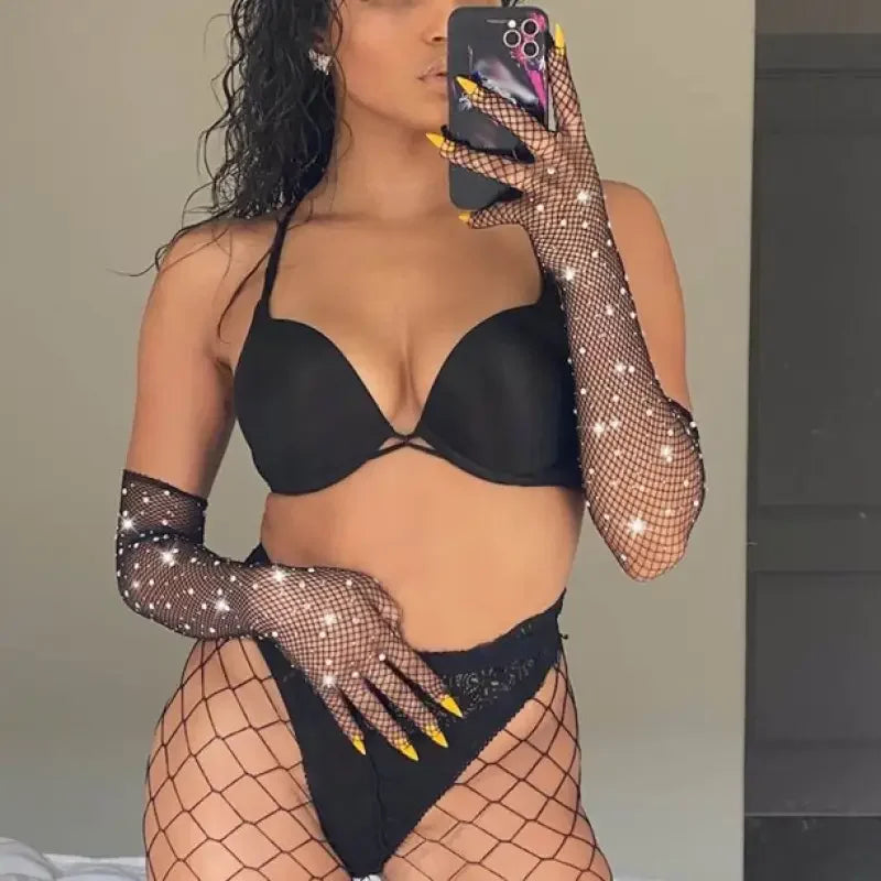 Diamond Mesh Gloves | Fashionsarah.com