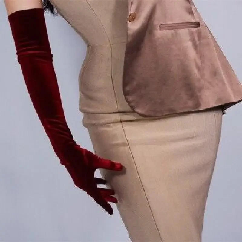Velvet Long Gloves | Fashionsarah.com