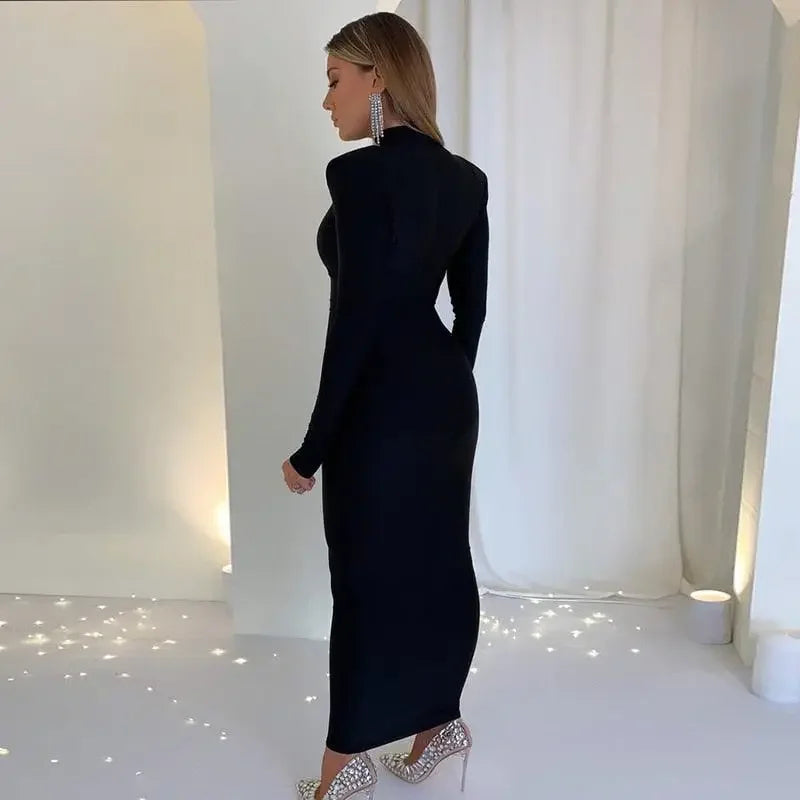 Elegant Mock Maxi Dress | Fashionsarah.com