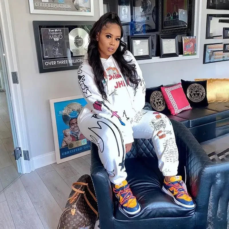 Hoody Sweatshirt+Sweatspants Matching Suits | Fashionsarah.com