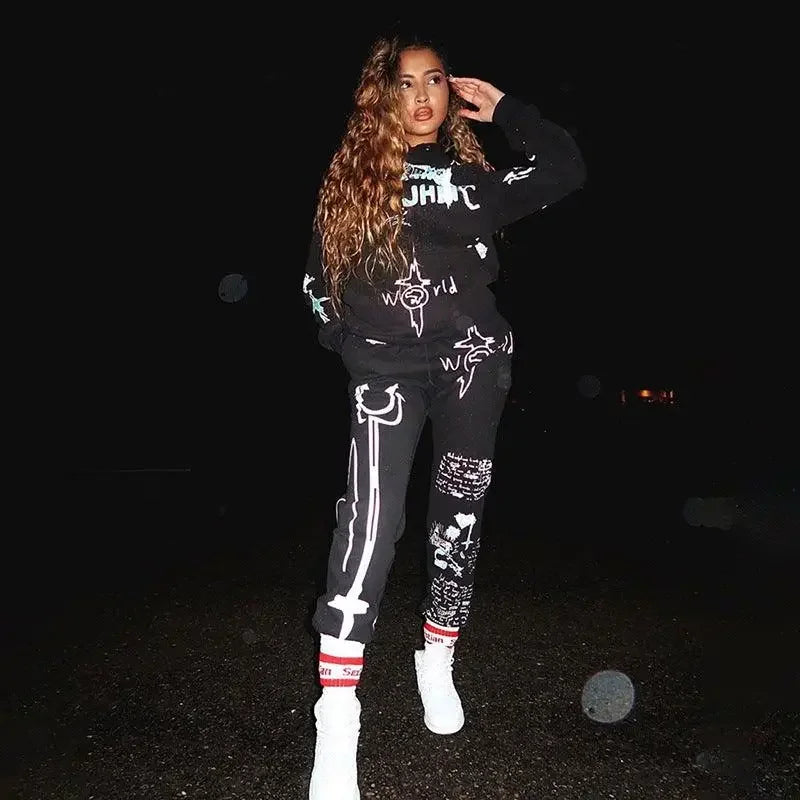 Hoody Sweatshirt+Sweatspants Matching Suits | Fashionsarah.com