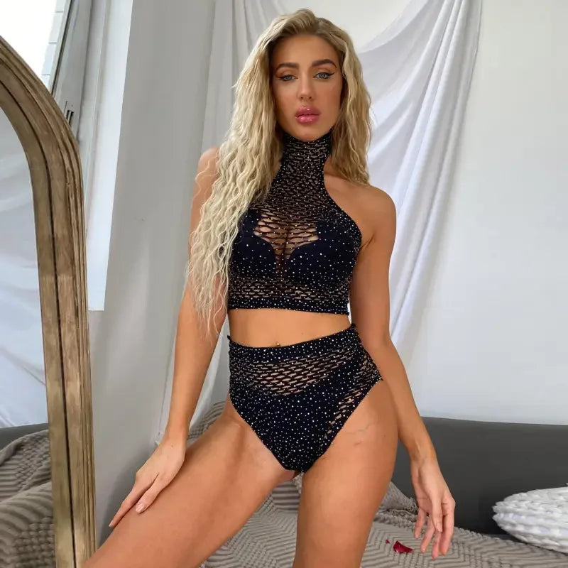 Shiny Sensual Lingerie Set | Fashionsarah.com