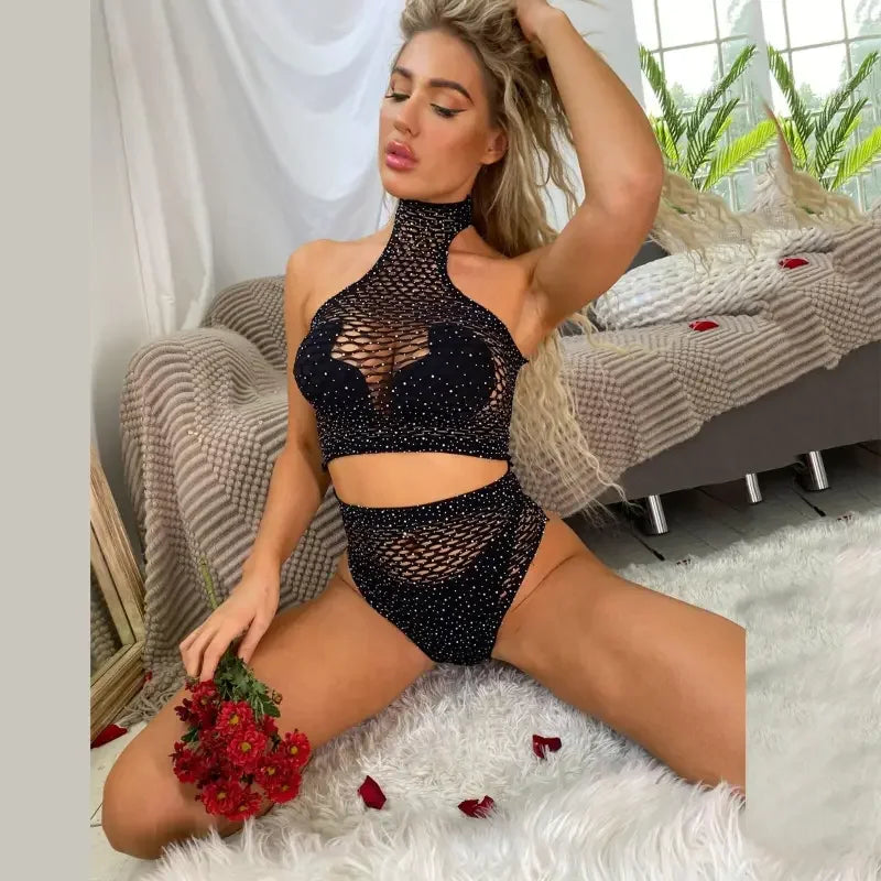 Shiny Sensual Lingerie Set | Fashionsarah.com