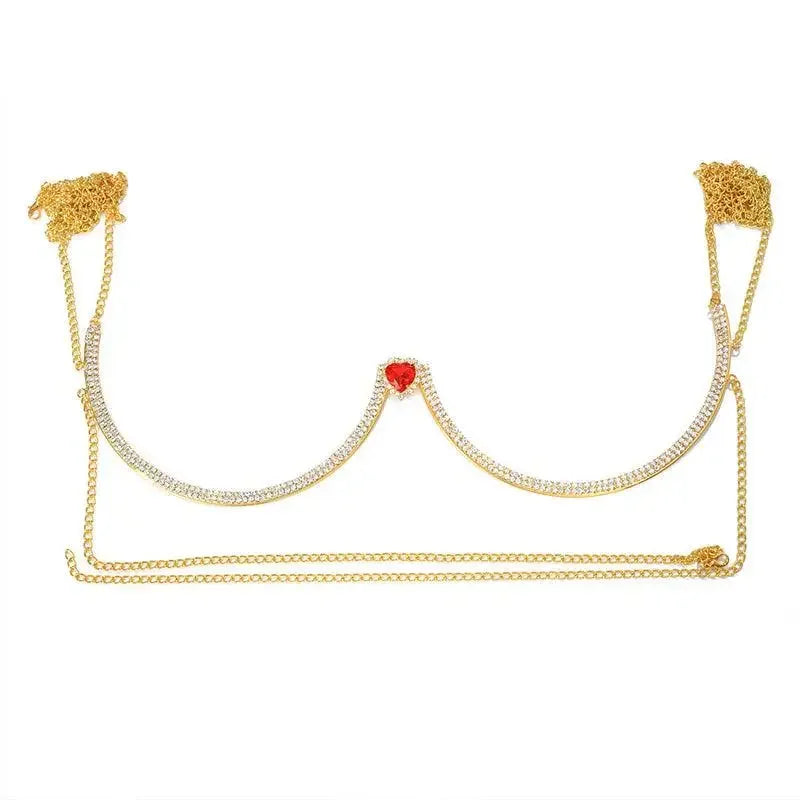 Colourful Rhinestone bra chain | Fashionsarah.com