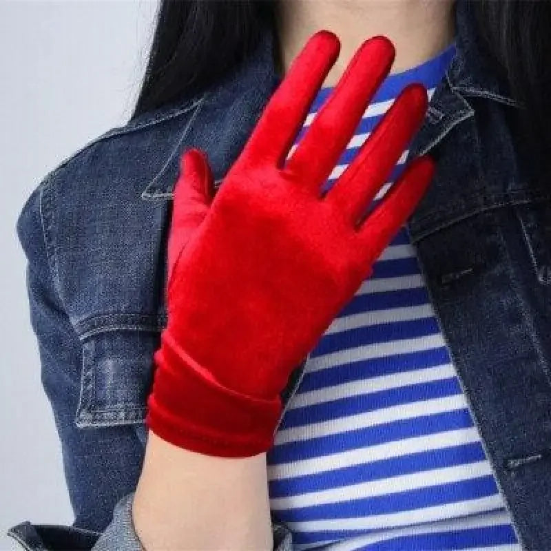 Velvet Short Gloves | Fashionsarah.com