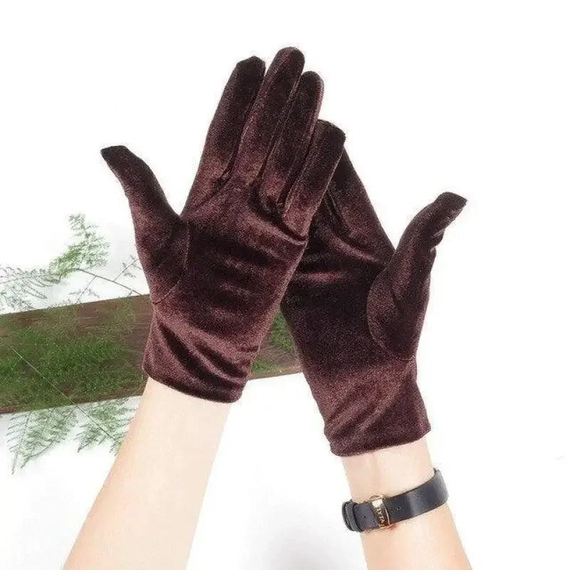 Velvet Short Gloves | Fashionsarah.com