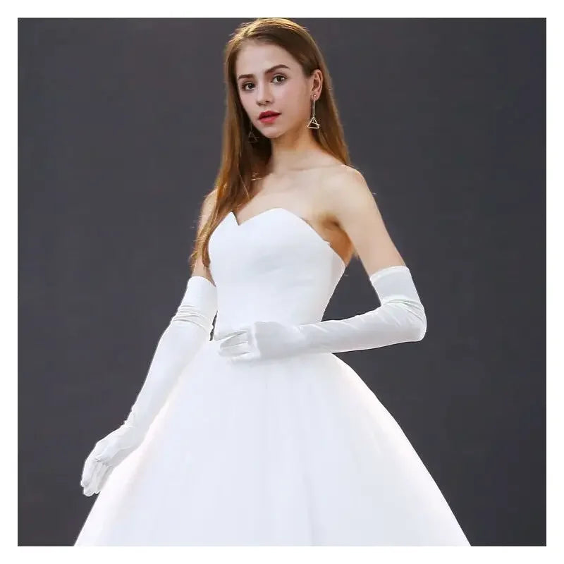 Bridal Long Satin Gloves | Fashionsarah.com