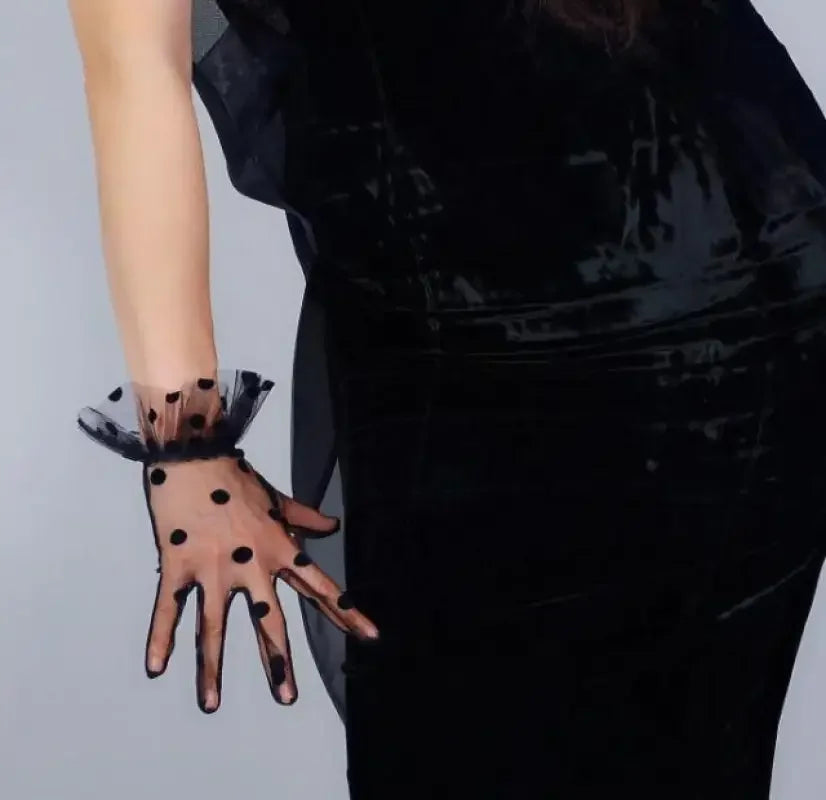 Beloved Polka dot mesh gloves | Fashionsarah.com