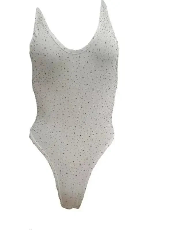 High Cut Rhinestone Bodysuit | Fashionsarah.com