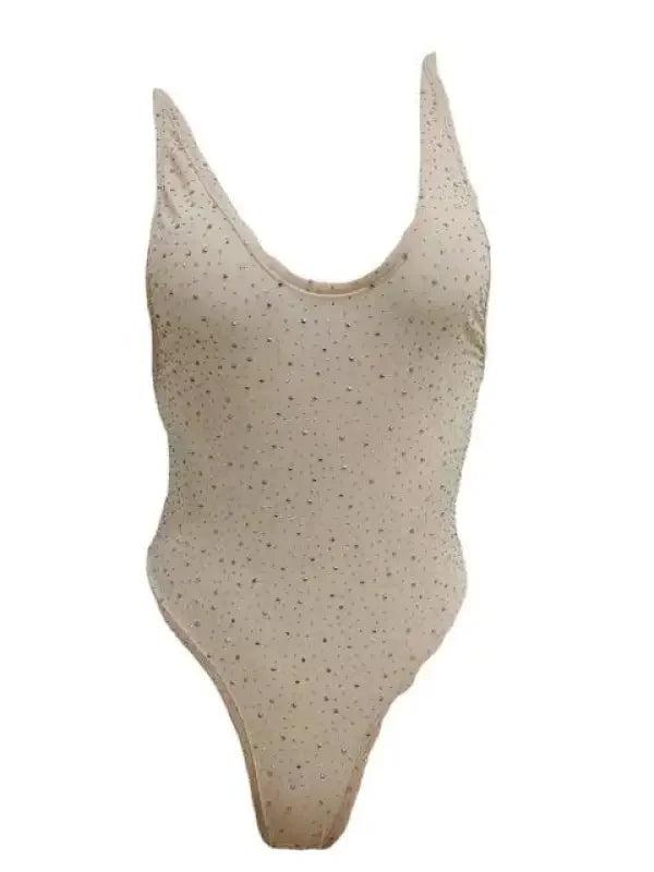 High Cut Rhinestone Bodysuit | Fashionsarah.com