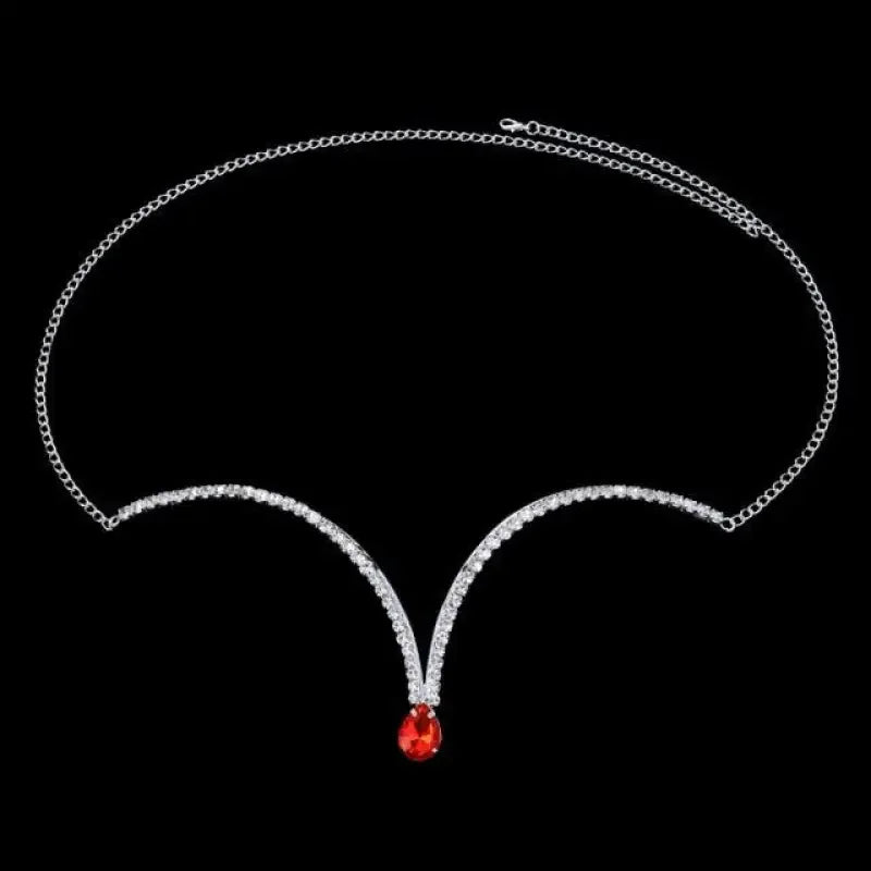 Red Water Drop Crystal Chest Bracket | Fashionsarah.com