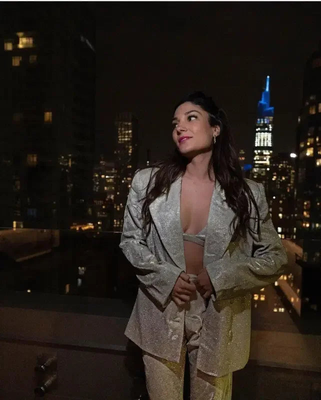 Glitter Elegant Blazer Sets / Split Sets | Fashionsarah.com