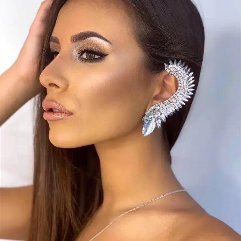 Shiny Rhinestone Left Earring | Fashionsarah.com