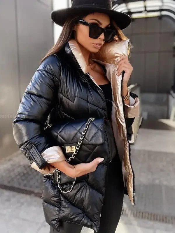 Glossy Warm Coats | Fashionsarah.com