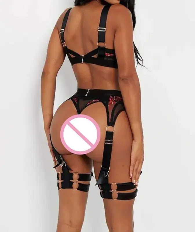 Lingerie Embroidery Bilizna 3pcs Set | Fashionsarah.com