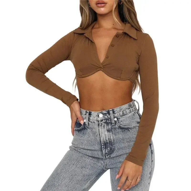 Women Slim T-Shirt Crop Tops | Fashionsarah.com