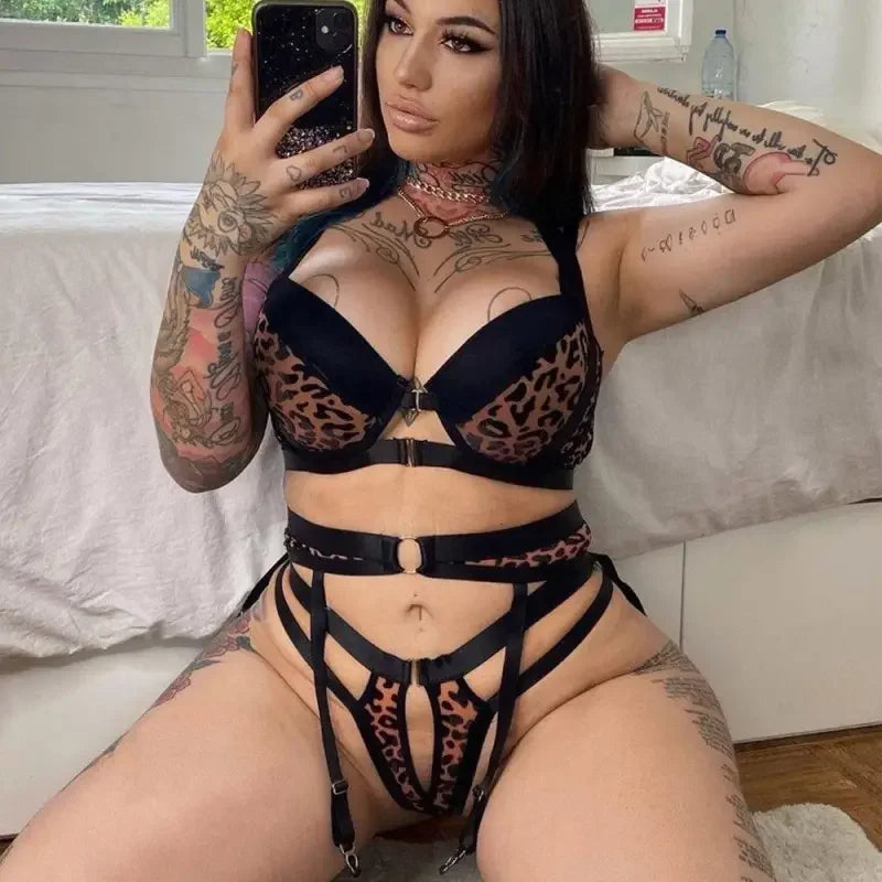 4 Pieces Leopard Set | Fashionsarah.com