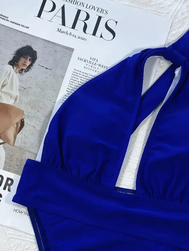 Royal Blue Cut Out Monokini | Fashionsarah.com