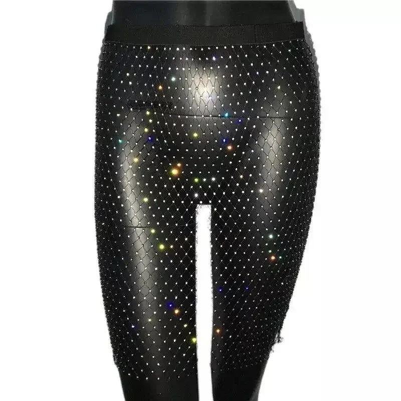 Black rhinestone leggings for women’s fashion, perfect for your online boutique rhinestone skirt collection