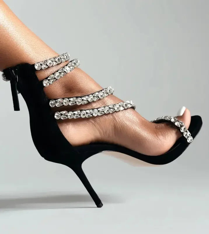 Crystal Straps Heels | Fashionsarah.com