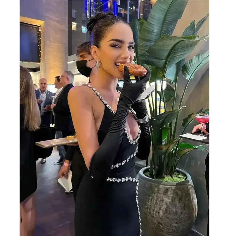 Luxury Diamonds Midi Dress | Fashionsarah.com