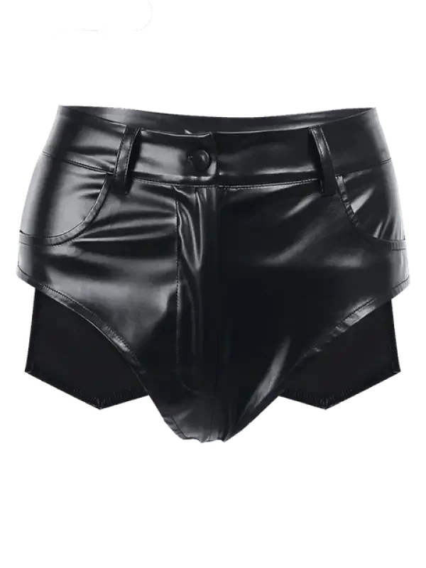 Leather Zip Pocket Short | Fashionsarah.com