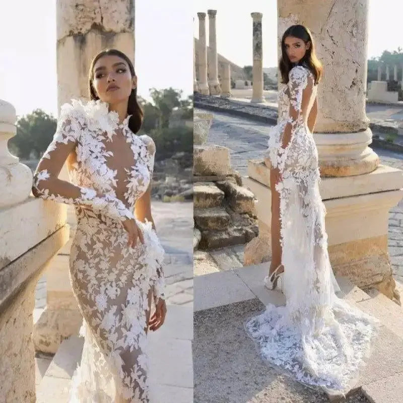 Arabia Illusion Lace Wedding Dress | Fashionsarah.com
