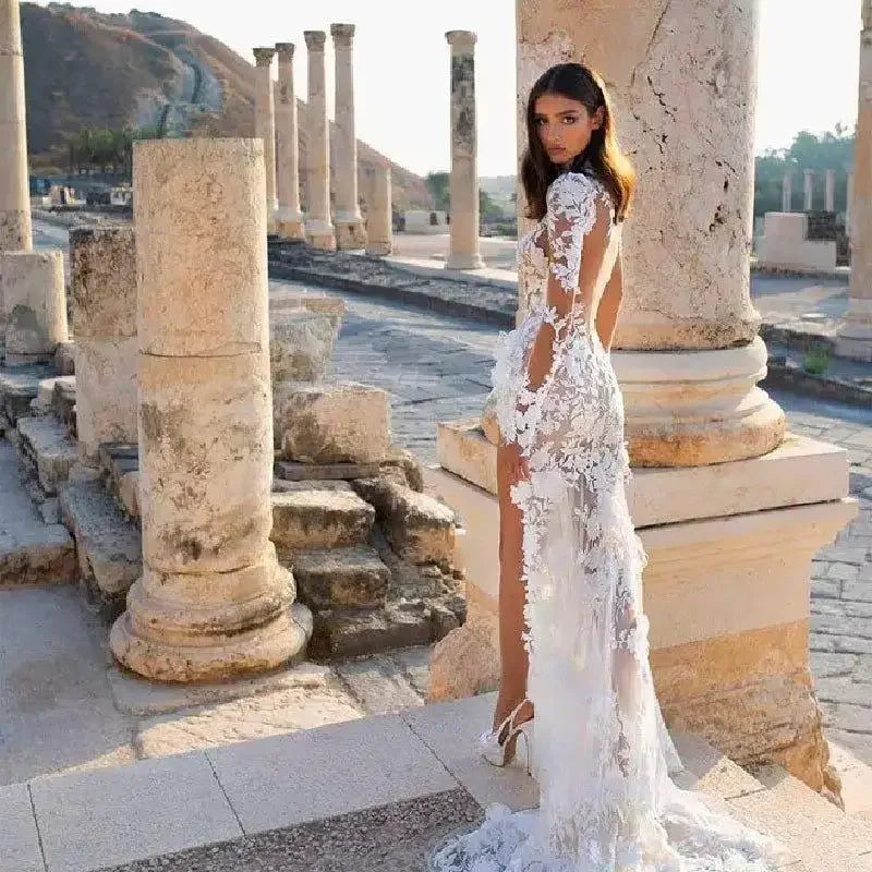 Arabia Illusion Lace Wedding Dress | Fashionsarah.com