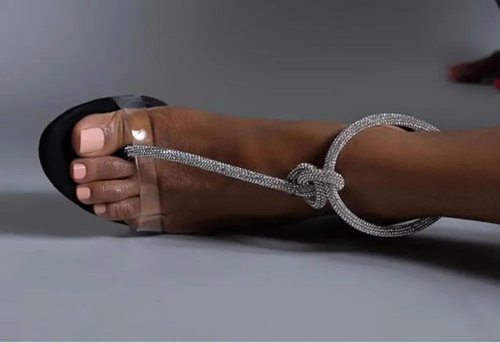 Bling Crystal T-Bar Heels featuring rhinestone-embellished sandal with ankle strap