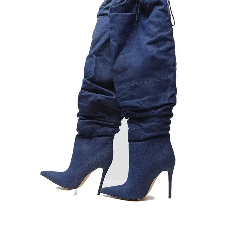 Jeans Knee High Boots | Fashionsarah.com