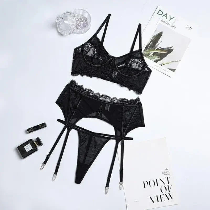3-Piece Lace Bra Set | Fashionsarah.com