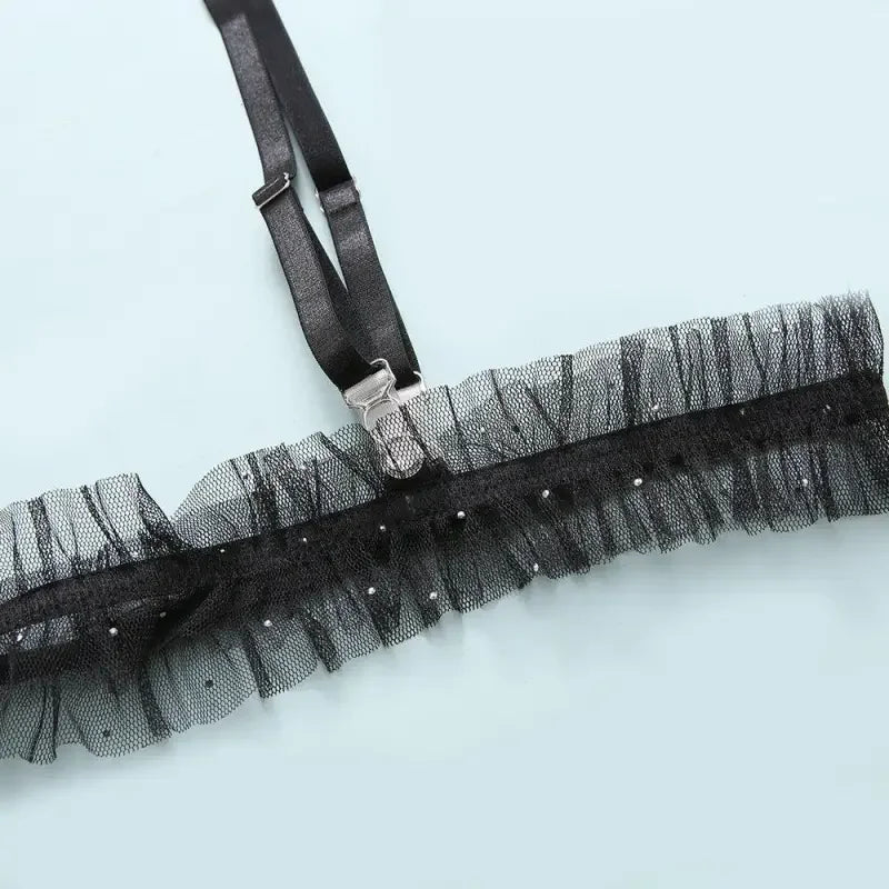 Lace Intimate Set with Choker and Garter | Fashionsarah.com