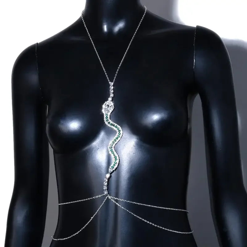Snake Rhinestone Bra Chain Necklace | Fashionsarah.com