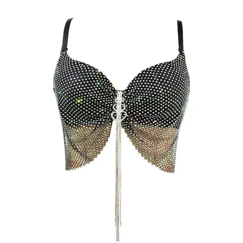 Fishnet diamond bra with tassels | Fashionsarah.com