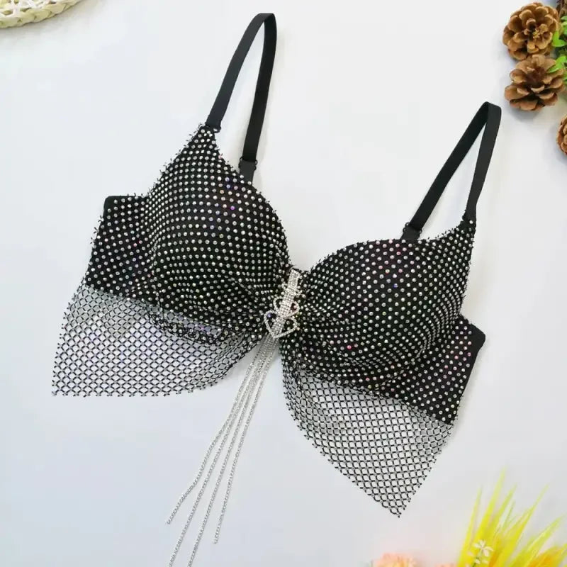 Fishnet diamond bra with tassels | Fashionsarah.com