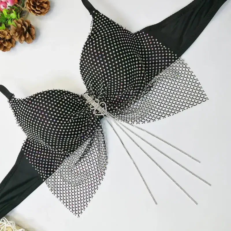Fishnet diamond bra with tassels | Fashionsarah.com
