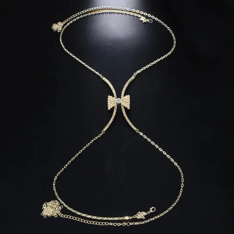 Rhinestone Geometric Chest Bra | Fashionsarah.com