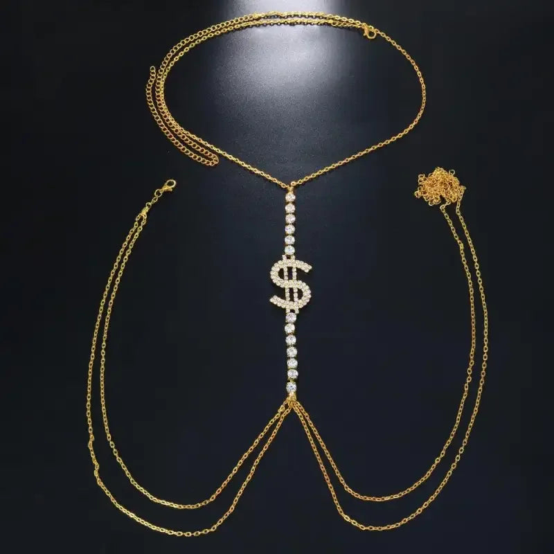 Dollar Rhinestones Bra Chain | Fashionsarah.com
