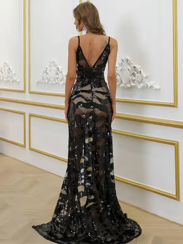 Luxury Long Sequined Dress | Fashionsarah.com