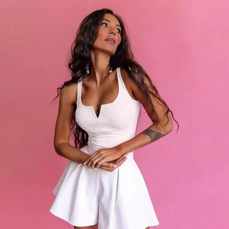 Fashionsarah.com Knitted V Neck Bodysuits