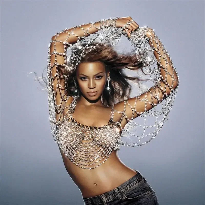 Women Luxury Full Rhinestone Top | Fashionsarah.com