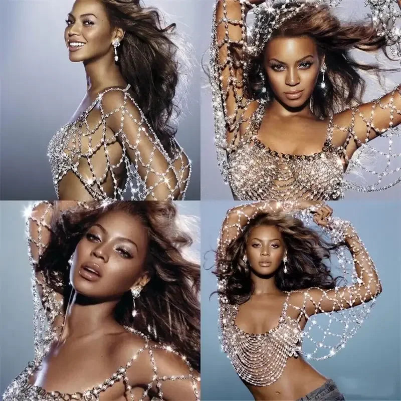 Women Luxury Full Rhinestone Top | Fashionsarah.com