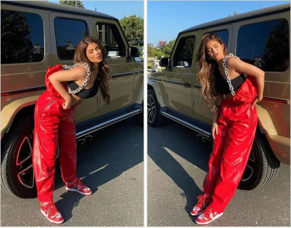 Women Leather Trousers | Fashionsarah.com